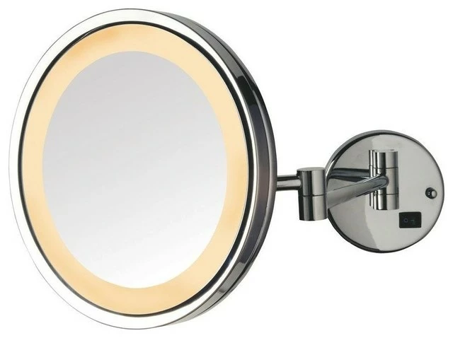 Budget ๐ Jerdon HL1016CL 9.5-Inch LED Halo Lighted Wall Mount Mirror W/ 5x Magnification ๐
