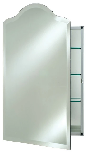 Deals ๐ Afina Corporation Scallop Top Frameless Medicine Cabinets, 16"x22", Right Hinge ๐