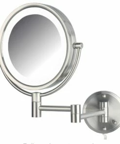 Flash Sale ✔️ Jerdon HL88CL 8.5-Inch Two-Sided Swivel LED Lighted Wall Mount Mirror W/ 8x Mag 😉