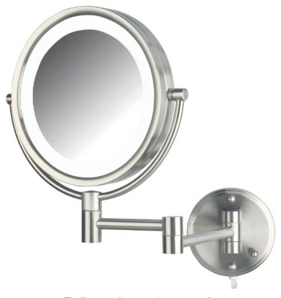 Flash Sale โ๏ธ Jerdon HL88CL 8.5-Inch Two-Sided Swivel LED Lighted Wall Mount Mirror W/ 8x Mag ๐
