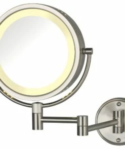 Budget ✔️ Jerdon HL75G 8.5-Inch Two-Sided Swivel Lighted Wall Mount Mirror W/ 8x Magnifica ⌛
