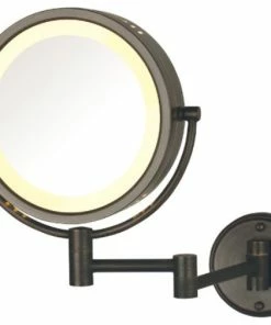 Coupon 🎁 Jerdon HL75BZD Hard-Wired 8.5-Inch Two-Sided Lighted Wall Mount Mirror W/ 8x Mag 🔥
