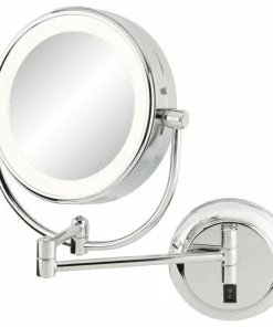 Discount 🎁 Aptations NeoModern LED Lighted Plug-In Magnified Makeup Mirror 😀