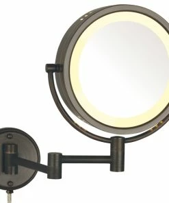 Cheapest 💯 SEE ALL INDUSTRIES Modern Bronze Wall Mounted Lighted Make Up Mirror 🛒