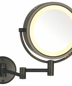 Buy 💯 SEE ALL INDUSTRIES Modern Bronze Wall Mounted Lighted Make Up Mirror Hard Wire 🧨